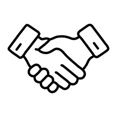 Handshake  Vector Line Icon Design