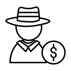 Steal  Vector Line Icon Design