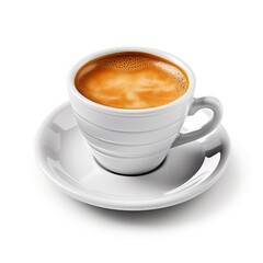 Obraz premium Close-up of Espresso in a White Cup