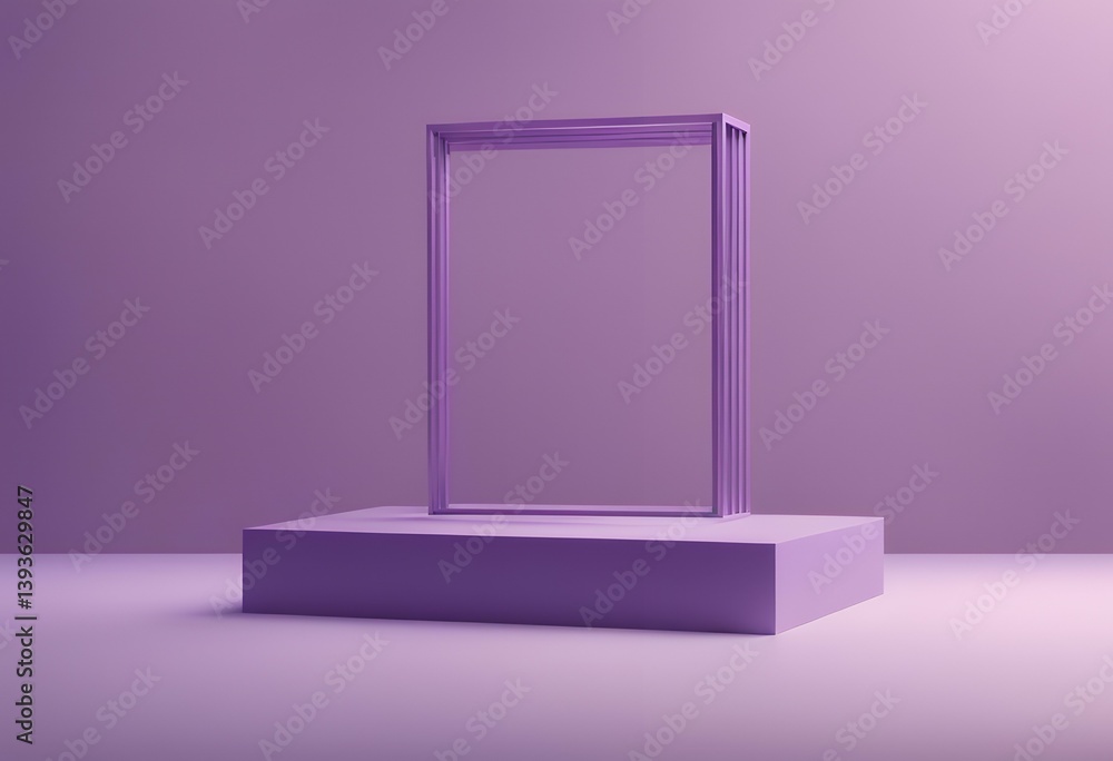 Poster pastel minimal 3d design concept empty podium website geometric product mockup advertising scene sho