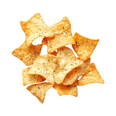 Parmesan Crisps Isolated on Transparent Background