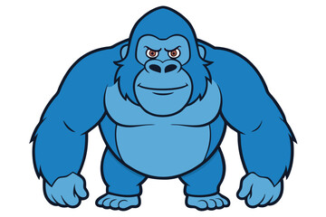 coloring pages for kids for brain development. Gorilla outline vector illustration and ready for print.