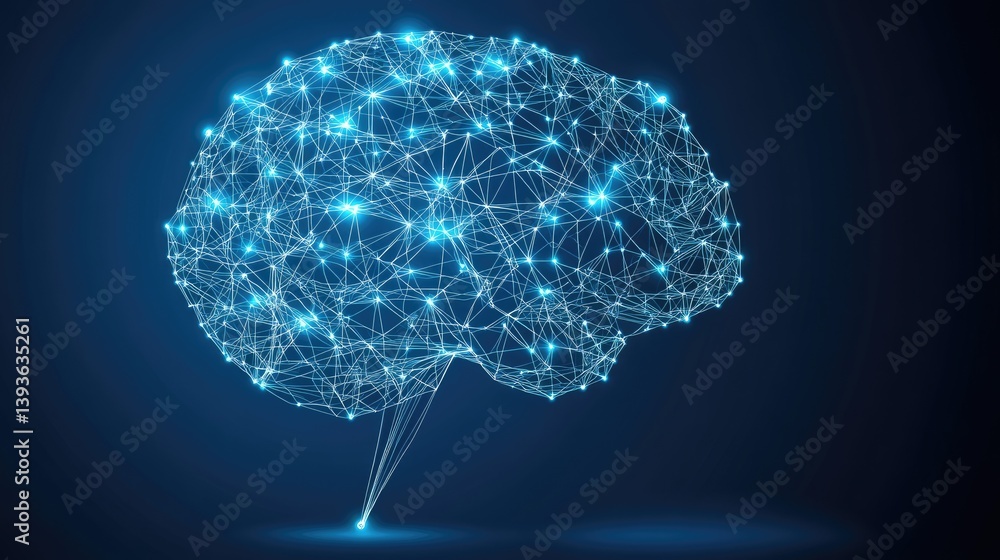 Aufkleber business innovation concept with brain-shaped tech circuit symbolizing ai and enterprise logic