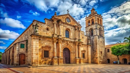 Fototapeta premium Santo Domingo Church A Timeless Testament to Dominican Republics Architectural and Religious Heritage