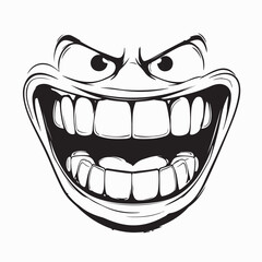 Prank Vector Image. Smile smiling laugh laughing joke Vector Images isolated on white background.
