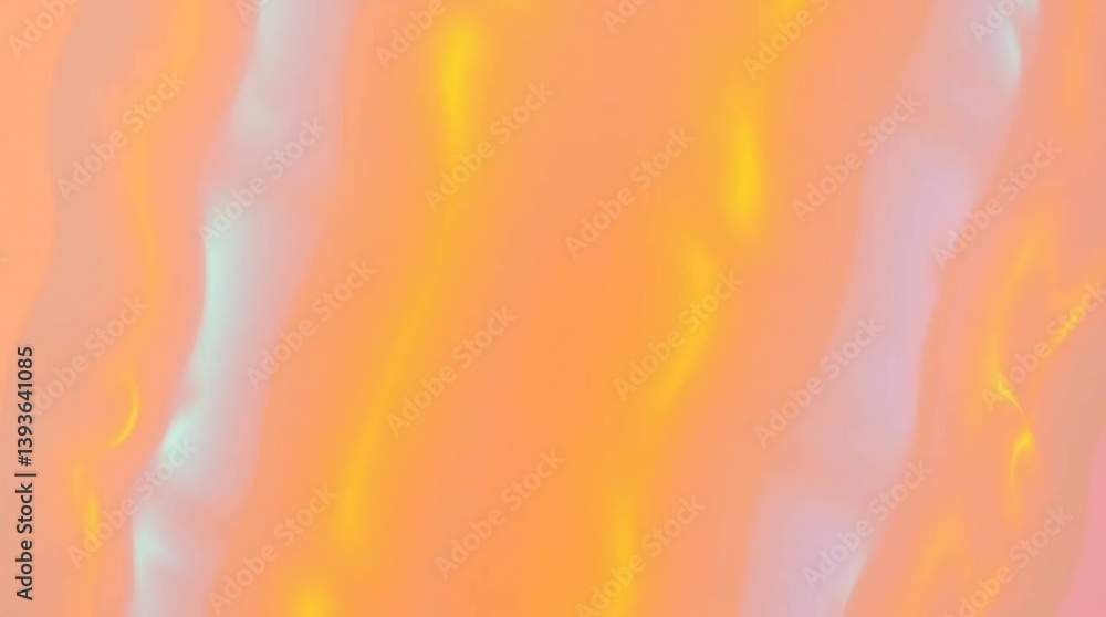 Poster abstract orange and blue wave patterns in a soft gradient style