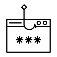 Phishing  Vector Line Icon Design