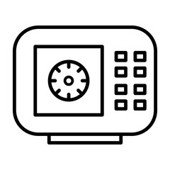 Safety Box  Vector Line Icon Design
