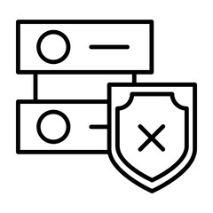 Unsecure  Vector Line Icon Design