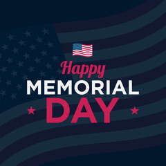 Naklejka premium Memorial Day Template Design.