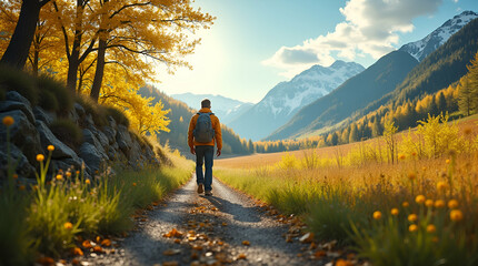 Dynamic visual narrative capturing late spring adventures with vibrant outdoor exploration and refined compositional detail for premium stock imagery in travel in  Photo Stock  Concept  and empty spac