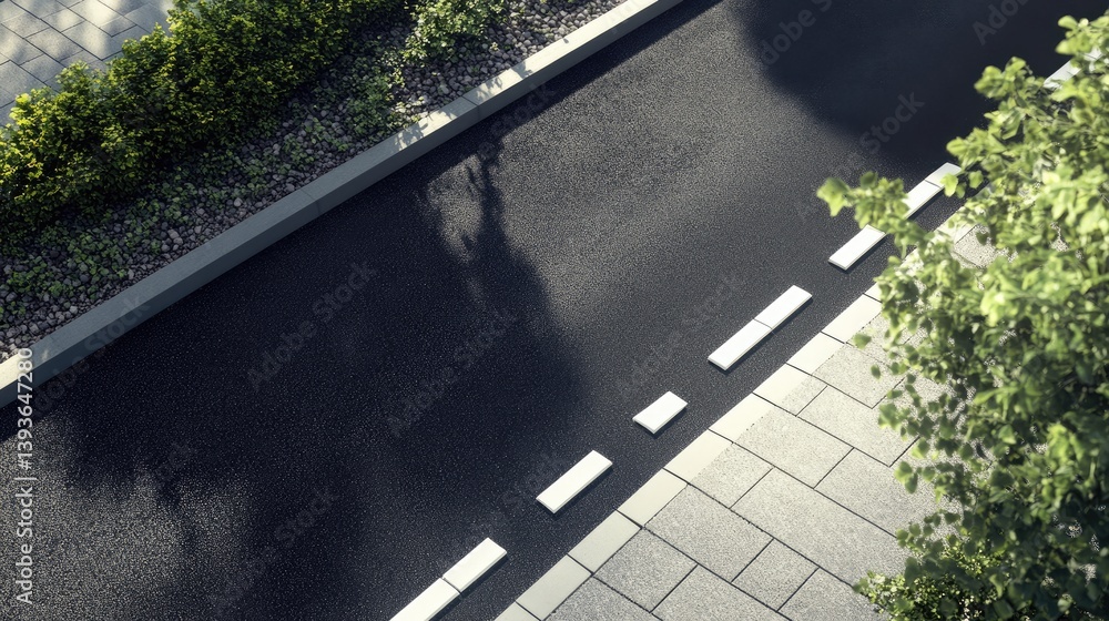 Aufkleber road design report folder with attached diagrams and asphalt texture samples