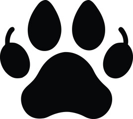 Pet Paw Print and Heart Icons Seamless Pattern – Dog Bones, Bowls, Human Hand, Love Symbols – Black, Red, and White Animal Care Design.