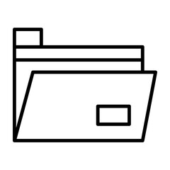 Folders Vector Line Icon Design