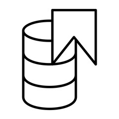 Save Data Vector Line Icon Design