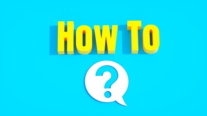 How to question concept. Question mark  and speech bubble. Blue background