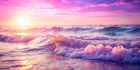 Fototapeta premium A Delicate Dream Serene Pastel Pink and Lavender Waves Create a Dreamy Vintage Background for Relaxation and