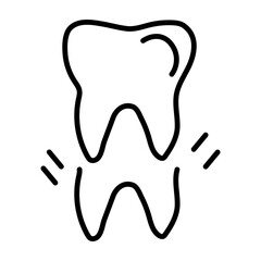 Tooth Extraction Vector Line Icon Design