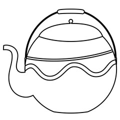 Hand drawn tea pot illustration