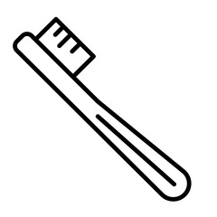 Toothbrush Vector Line Icon Design
