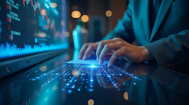 Real time transaction monitoring uses AI and machine learning to track financial transactions detect fraudulent activity and ensure secure payment processing in  Photo Stock  Concept  and empty space 