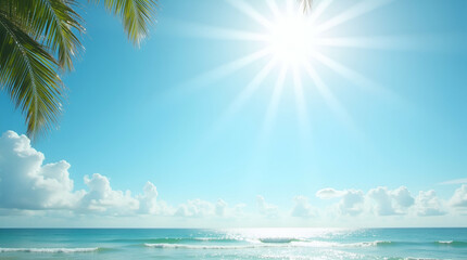 Fototapeta premium Vibrant imagery of sunny afternoons portraying crisp blue skies and inviting outdoor leisure scenes with dynamic composition for premium stock photography in Photo Stock Concept and empty space on 