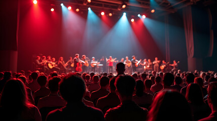 Obraz premium Refined patriotic music performance captured in a live concert setting featuring orchestral harmonies and stirring compositions that embody national pride and cultural heritage with exceptional clarit