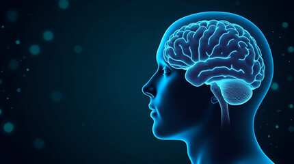 Fototapeta premium Revolutionizing Cognitive Sciences: Cutting-Edge AI and Neural Modeling for Enhanced Digital Understanding of Human Cognition in Photo Stock Concepts with Strategic Empty Space