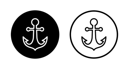 Anchor icon logo design. Anchor sign and symbol. Anchor marine icon.