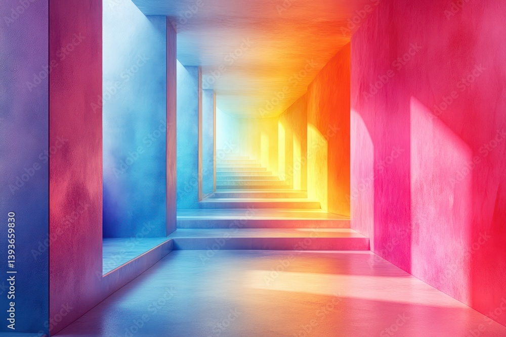 Poster minimalist abstract background light gradient lines geometric texture empty bright space