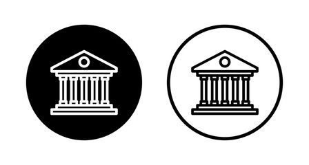 Bank icon logo design. Bank sign and symbol, museum, university