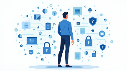 Flat Contemporary Wallpaper: AI Fraud Detection with Dynamic Data Streams & Algorithmic Patterns for Fintech - Real-Time Monitoring & Advanced Analytics in a Cute Vector Style