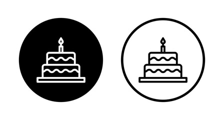 Cake icon logo design. Cake sign and symbol. Birthday cake icon