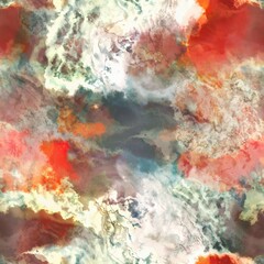 Multicolour space dyed marble seamless art texture background. Vivid mottled marl effect ombre home decor design. For tie dye and surface fashion all over backdrops.