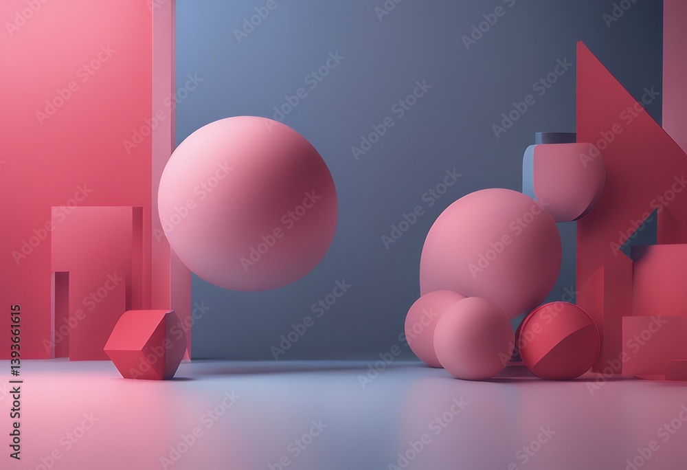 Poster background clipping pink included illustration element red rendering branding path subtle each minim