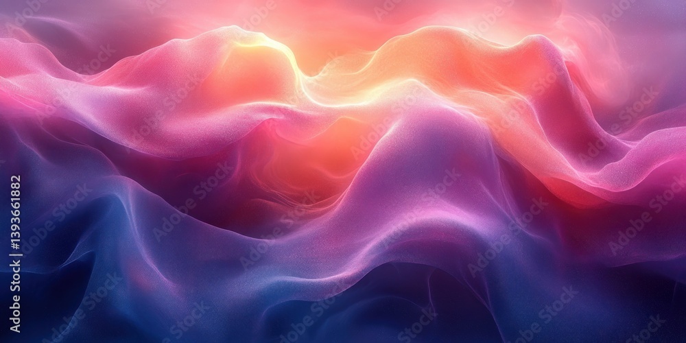 Poster pastel gradient abstract shapes soft lighting minimalist design colorful round illustration backgrou