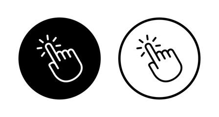 Obraz premium Hand click icon logo design. pointer sign and symbol. hand cursor icon