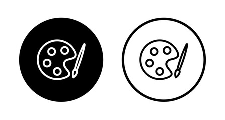 Paint icon logo design. paint brush sign and symbol. paint roller icon vector