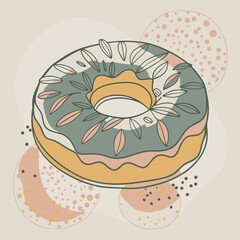 vector illustration of a croissant