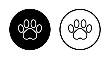 Obraz premium Paw icon logo design. paw print sign and symbol. dog or cat paw