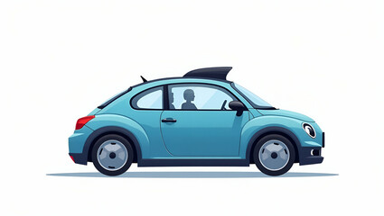 Obraz premium Explore the future of automotive design with advanced AI-powered smart cars featuring autonomous driving, intelligent connectivity, and cutting-edge technology in a simple, cute vector illustration.