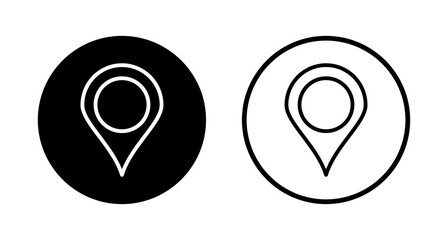 Pin icon logo design. Location sign and symbol. destination icon. map pin