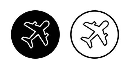 Obraz premium Plane icon logo design. Airplane sign and symbol. Flight transport symbol. Travel sign. aeroplane