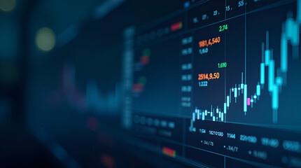 Obraz premium Fintech powered stock trading revolutionizes the market, allowing users to trade stocks efficiently through AI, machine learning, and algorithmic trading platforms.