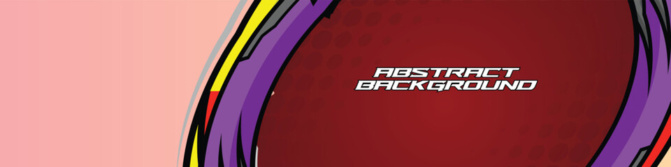 High-energy racing banner vector with vibrant neon colors and dynamic abstract lines. Ideal for gamers, streamers, and e-sports themes.  
