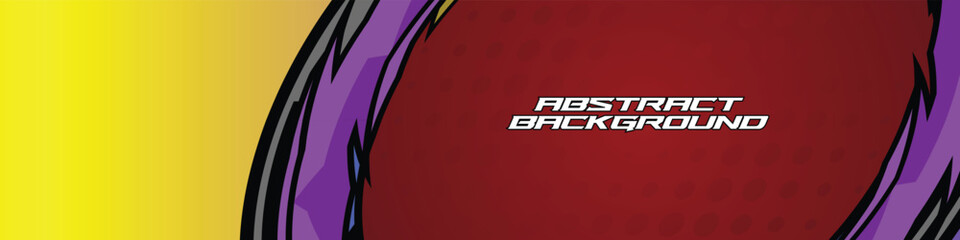 High-energy racing banner vector with vibrant neon colors and dynamic abstract lines. Ideal for gamers, streamers, and e-sports themes.  

