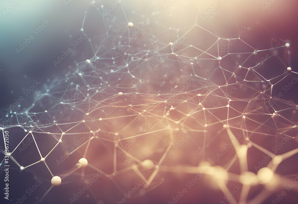 Poster structure connected connection background technology dots geometric network molecular lines digital 