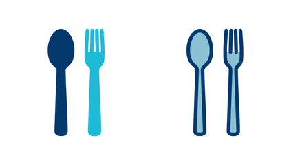 Fork, Spoon, and Knife isolated on white background. Restaurant icon. food icon. Eat. Cutlery icon.