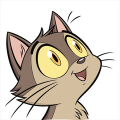 Minimalist Black Cat Silhouette Illustration