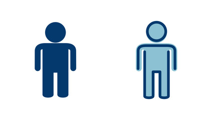 Man icon vector isolated on white background. male icon vector. human symbol